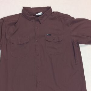 Columbia Marron Short Sleeve Button-Down Omni Wick Vented Mesh XXL